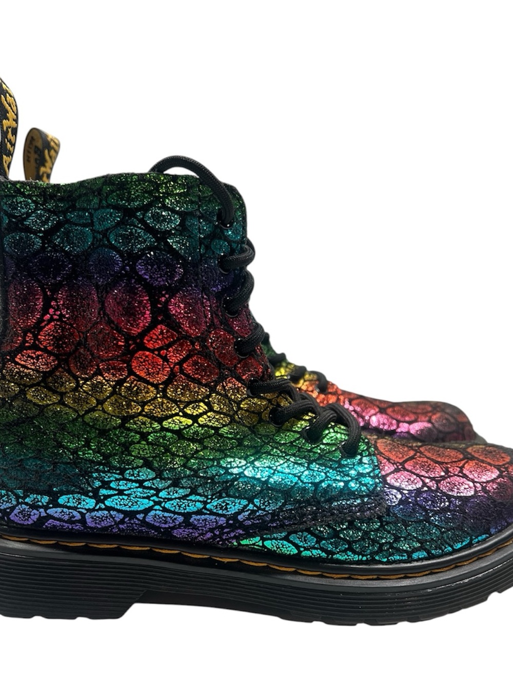 Doc Martens 1460 Pascal Rainbow Croc Size 5L ( Youth/Junior 4) Combat Boots